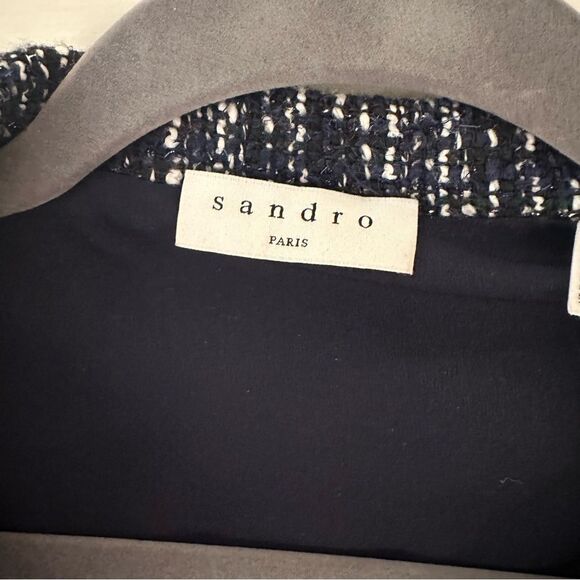 Sandro Paris Alizou double-breasted bouclé-tweed mini dress - Picture 9 of 11